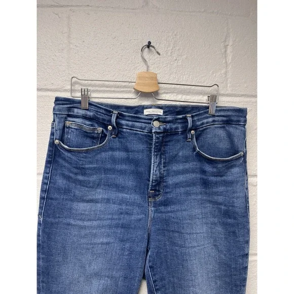 Good American Jeans Good Legs High Rise Skinny sz 15 / 33 Indigo Blue 30" inseam - Picture 3 of 11